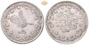 TURKEY. Ottoman Empire. Abdul Aziz. AH 1277-1293 / AD 1861-1876. AR 20 kurush (23,90 g)