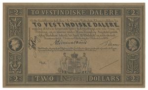 2 daler 1898. Blankett med tre underskrifter