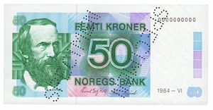 50 kroner 1984. 0000000000.