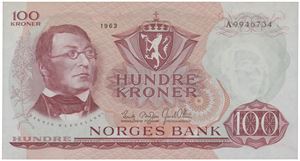 100 kroner 1963. A9946734.