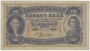 10 kroner 1934. T.5695934.