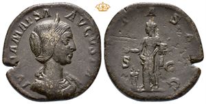 Julia Maesa. Augusta, AD 218-225. Æ sestertius (17,00 g).