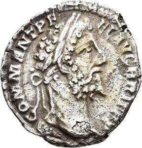 COMMODUS 177-192, denarius Roma 189 e.Kr. R: Securitas sittende mot venstre