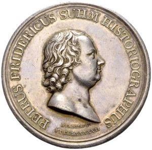 Christian VII, P. F. Suhm 1797. Adzer. Sølv. 54 mm.