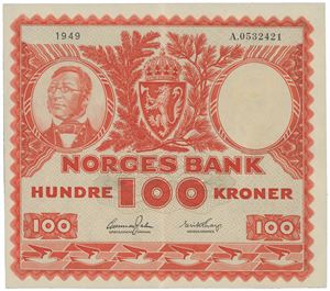 100 kroner 1949 A 0532421.