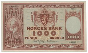 1000 kroner 1972. A4562940