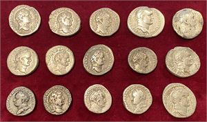 # 6: Lot of 15 tetradrachms of Vespasian from Antioch.