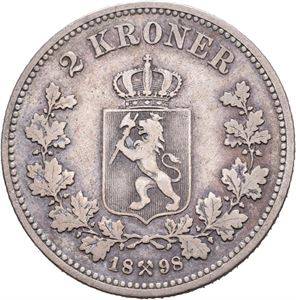 Norge, Oscar II, 2 kroner 1898