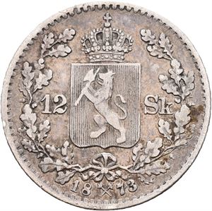 Norge, Oscar II, 12 skilling 1873