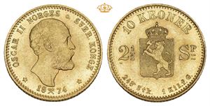 10 kroner/2 1/2 species 1874
