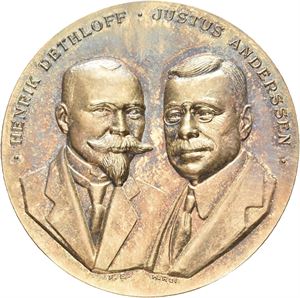 Andersen-Dethloff medaljen. Oslo Filatelistklubb. Rui. Forgylt. 50 mm