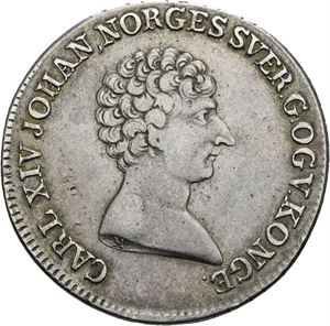 CARL XIV JOHAN 1818-1844. KONGSBERG. 1/2 speciedaler 1824/1