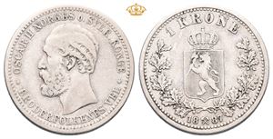 Norway. 1 krone 1887