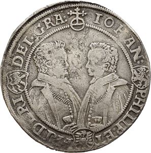 Sachsen-Altenburg, 4 brødre, taler 1605, Saalfeld. Ripe og liten kantskade/scratch and minor edge nick