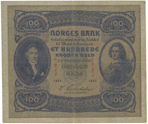 100 kroner 1927. A.7507073. R