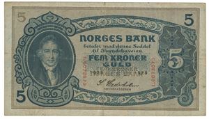 5 kroner 1929 L 0073670.