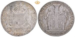 Provisional coinage, 8 reales 1822 JP