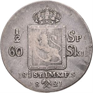 Carl XIV Johan, 1/2 speciedaler 1821