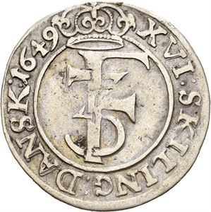 Frederik III 1648-1670. 1 mark 1649. S.31