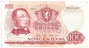 100 kroner 1970. Z5191447