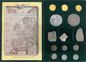 Original promotion set (Rundesett) of 14 coins from the Akerendam Treasure