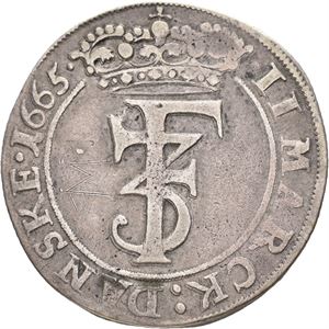 Frederik III, 2 mark 1665. S.47