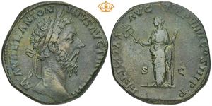 Æ Sestertius, AD 178