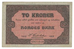 2 kroner 1922. 6921800