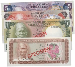 Sierra Leone 50c,1,2,5 leones