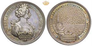 Enkedronningens Død 1714, sølv