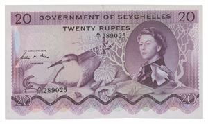 20 rupees 1.1.1974. No. A/1 289025