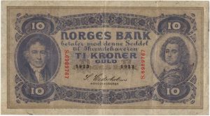 10 kroner 1933. S6989767