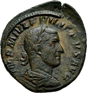 Philip I 244-249, Æ sestertius, Roma, 245 e.Kr. R: Liberalitas stående mot venstre