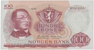 100 kroner 1975. B7513553.
