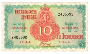 10 kroner 1944. Z405392