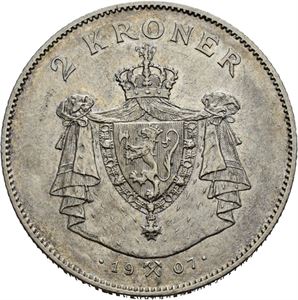 2 kroner 1907, med geværer