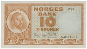 10 kroner 1960 S