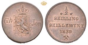 1/2 skilling 1839