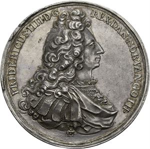Frederik IV, Landmilitsen 1701. Wineke. Sølv. 48 mm