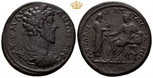 IONIA, Smyrna. Marcus Aurelius. AD 161-180. Æ 35 mm (27,51 g).