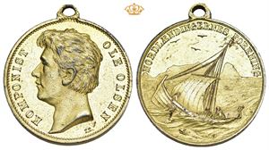 Komponist Ole Olsen. Forgylt bronse 27 mm