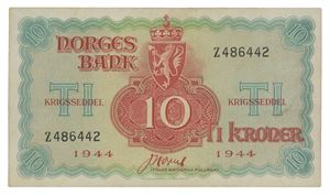 10 kroner 1944. Z486442