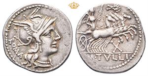 M. Tullius, 119 BC. AR denarius (3,83 g)