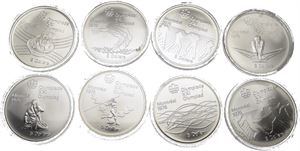 OL Montreal 8 stk 5 dollars 1976 i kapsel