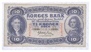 10 kroner 1935. U4637909