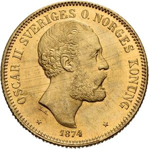 OSKAR II 1872-1907. 20 kronor 1874