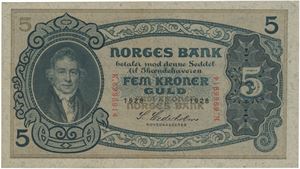 5 kroner 1928. K.6986914.