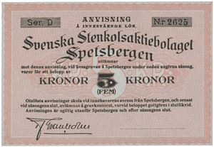 5 kronor ND (1923-26), ser. D, nr. 2625-26. 2 stk. i nummerrekkefølge.