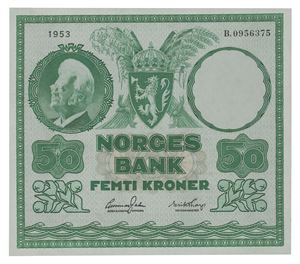 50 kroner 1953. B.0956375