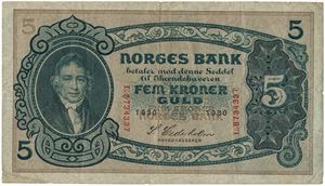 5 kroner 1930. L8734337